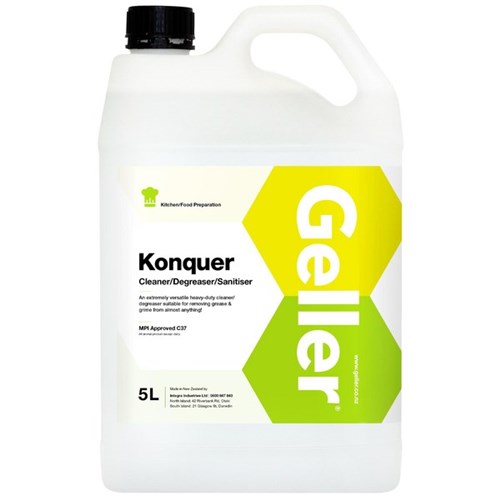 Geller Konquer Cleaner Degreaser Sanitiser 5L