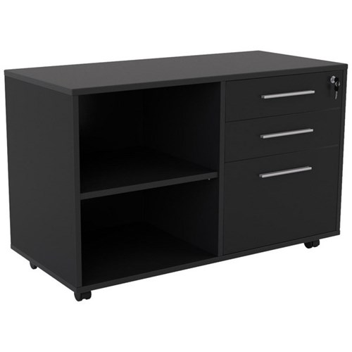 Cubit Mobile Caddy 3 Drawer Black 993mm