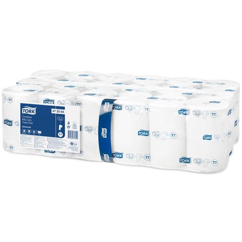 Tork T7 Universal Coreless Toilet Tissue 1 Ply 472584, Carton of 36