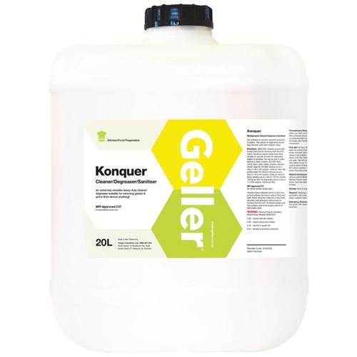 Geller Konquer Cleaner Degreaser Sanitiser 20L