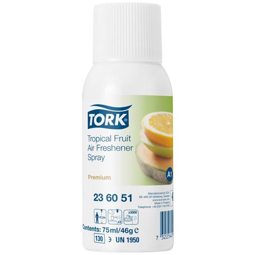 Tork A1 Air Freshener Refill Tropical Fruit 236051 75ml, Carton of 12