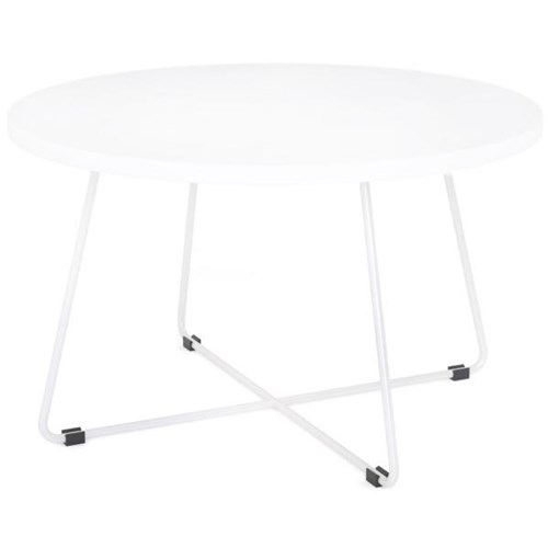 Zion Round Coffee Table 600mm White/White