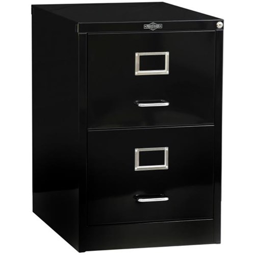 Precision Vintage Filing Cabinet 2 Drawer Gloss Black