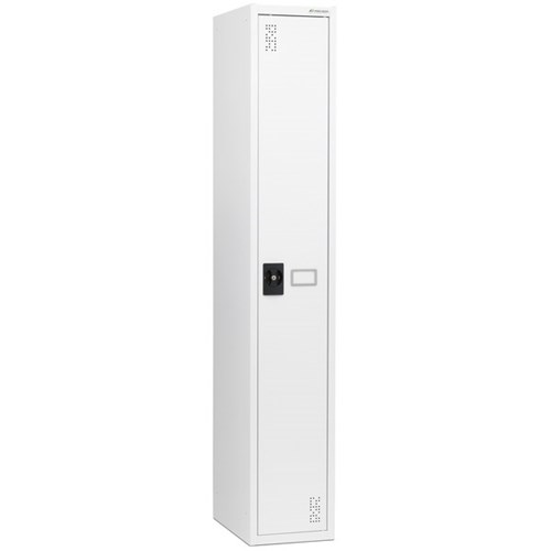 Precision Classic Locker 1 Tier Flush Lock 375mm White Satin