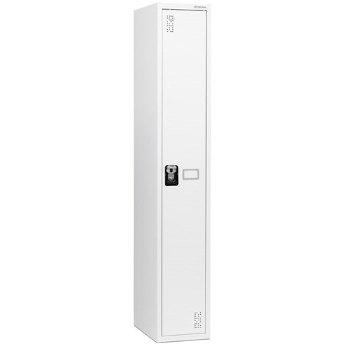 Precision Classic Locker 1 Tier Flush Latch Lock 375mm White Satin