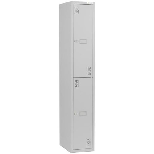 Precision Classic Locker 2 Tier Latch Lock 375mm Silver Grey