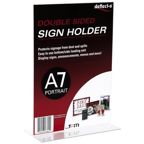 Deflecto Menu Sign Holder Stand Up A7 Portrait