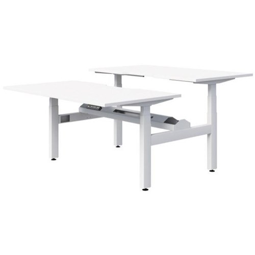 Fiord Electric 2 Pod Height Adjustable Desk 1800mm Snowdrift/White