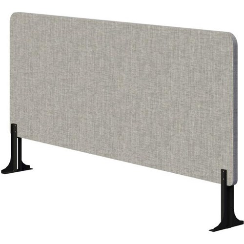 Fiord Centre Desk Screen 1200mm Black Bracket Fletcher Fog