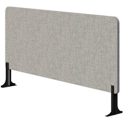 Fiord Centre Desk Screen 1800mm Black Bracket Fletcher Fog