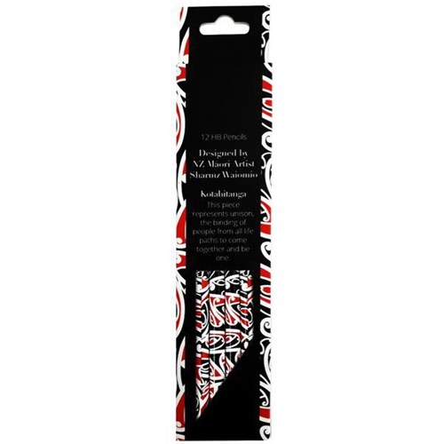 HB Pencil Maori Design, Pack of 6