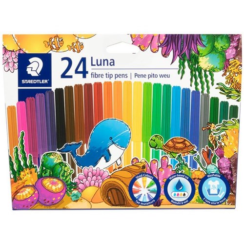 Staedtler Luna Felt Tip Markers, Pack of 24