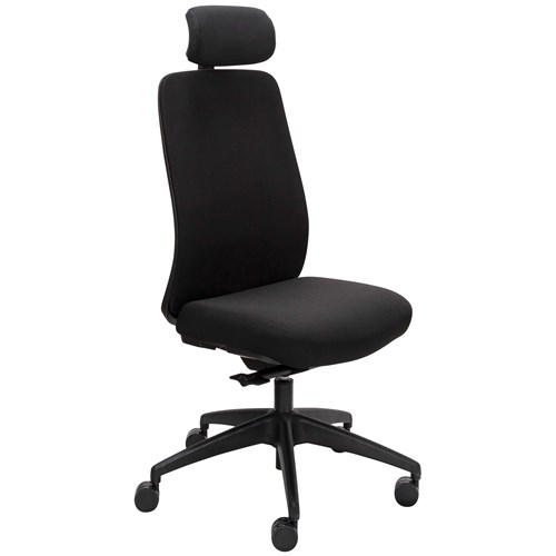 Buro Vela Task Chair With Head Rest High Back Black