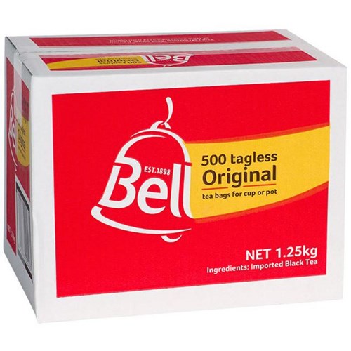 Bell Original Tagless Tea Bags, Box of 500