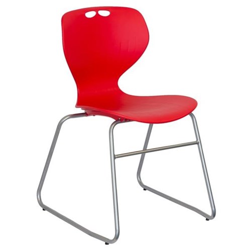 Mata Visitor Chair Sled Base Red