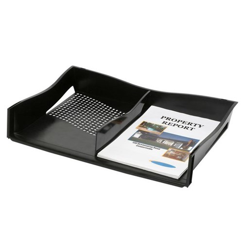 Marbig Enviro Document Tray A3 Landscape with Divider Black