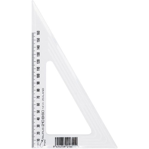 Taurus Set Square Bevelled Edge 60 Degrees 21cm