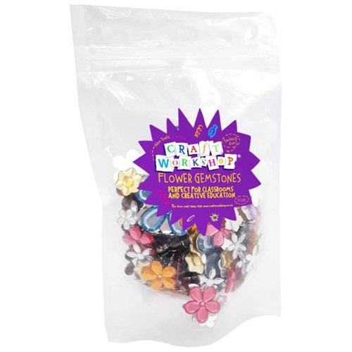 Craft Workshop Flower Gemstones Assorted Colours, Pack of 300