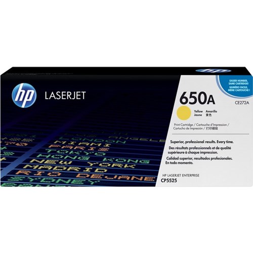 HP 650A Yellow Laser Toner Cartridge CE272A