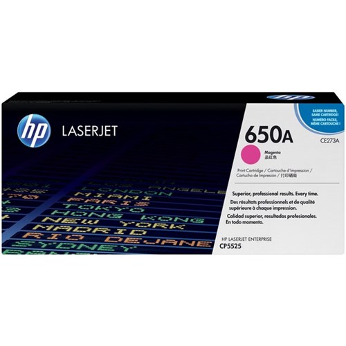 HP 650A Magenta Laser Toner Cartridge CE273A