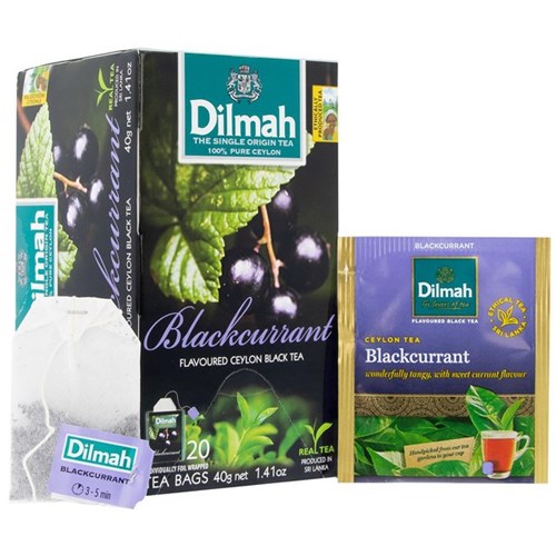 Dilmah Blackcurrant Tea Bags, Box of 20