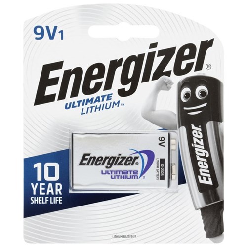 Energizer L522 Lithium Battery,  9 Volt