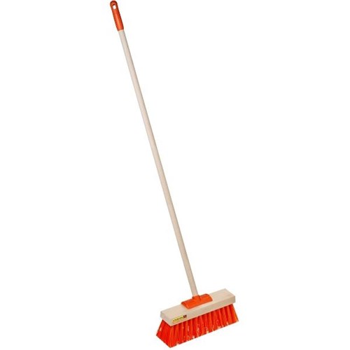 Raven Stiff Bristle Yard Broom High Visibilty 355mm