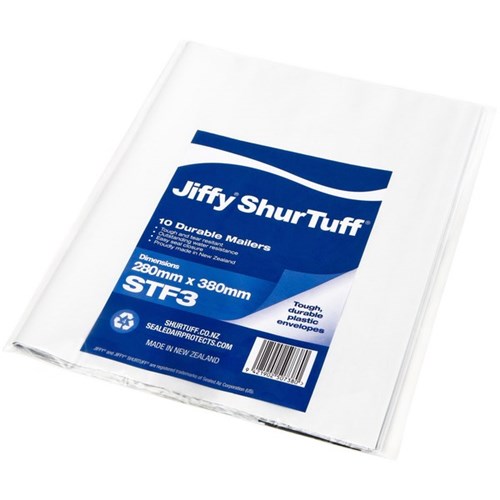 Jiffy ST3 ShurTuff Mailers 280x380mm, Carton of 500