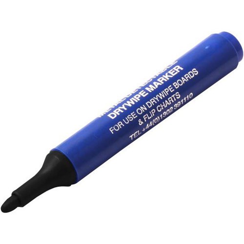 Metal Detectable Black Dry Wipe Whiteboard Markers, Pack of 10