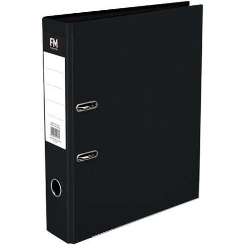 FM Vivid Lever Arch File Foolscap Cat Black