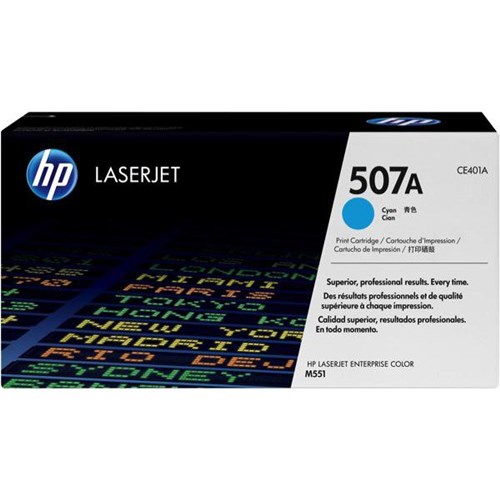 HP 507A Cyan Laser Toner Cartridge CE401A