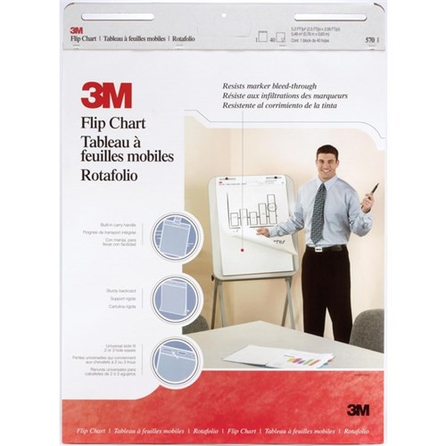 3M™ 570 Flipchart Pad 635 x 762mm 40 Sheets