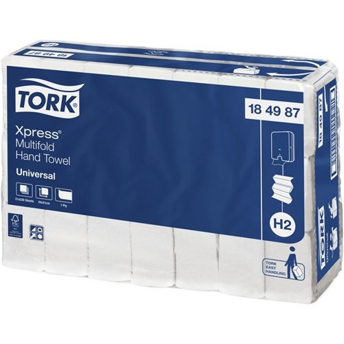 Tork H2 Universal Xpress Paper Towel 1Ply 184987, Carton of 21 Packs