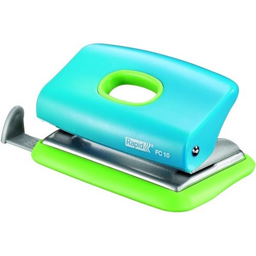 Rapid FC10 2 Hole Punch 10 Sheet Blue/Green