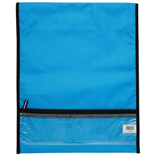 Warwick Homework Bag Hook & Loop XL 450x360mm Blue