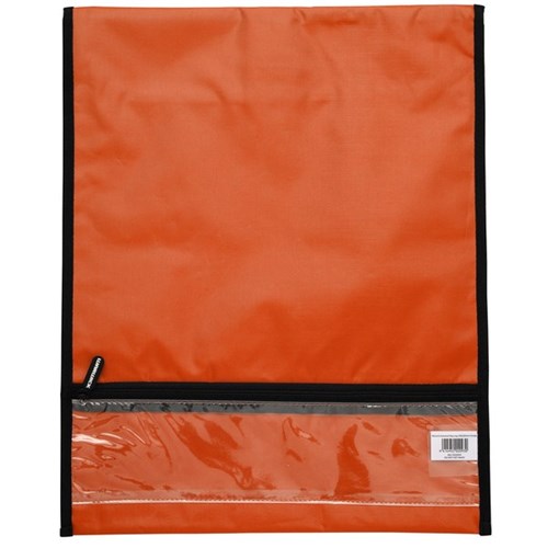 Warwick Homework Book Bag Hook & Loop XL 450x360mm Orange