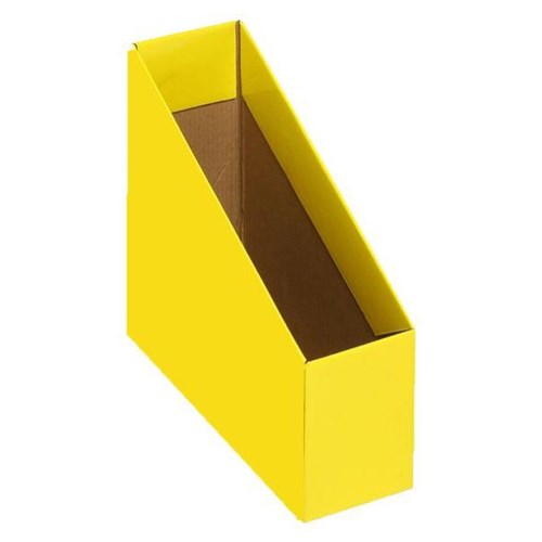 Marbig Magazine Box File, Small, Yellow, Pack of 5