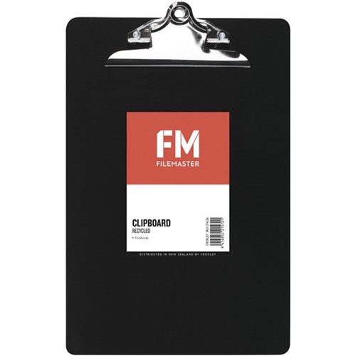 FM Recycled Plastic Clipboard Foolscap Black