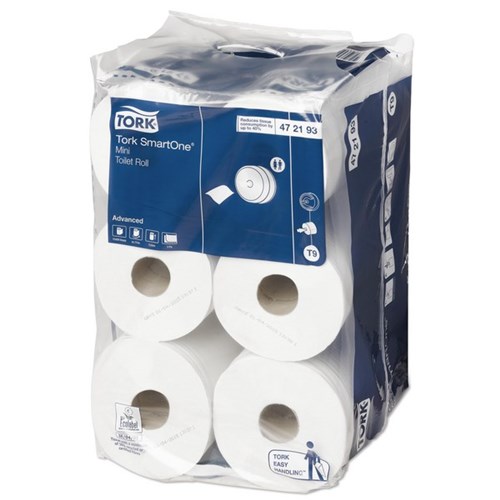 Tork SmartOne T9 Mini Toilet Tissue Roll 472193, Pack of 12