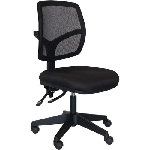 Zeph Chair Mesh Back Black Star Base Black Fabric