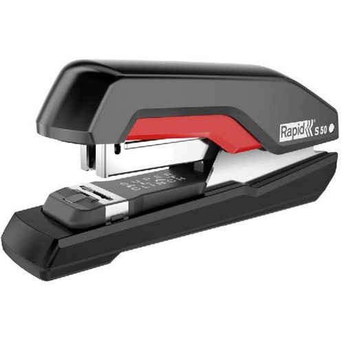 Rapid S50 Supreme Half Strip Stapler 50 Sheet Black/Red