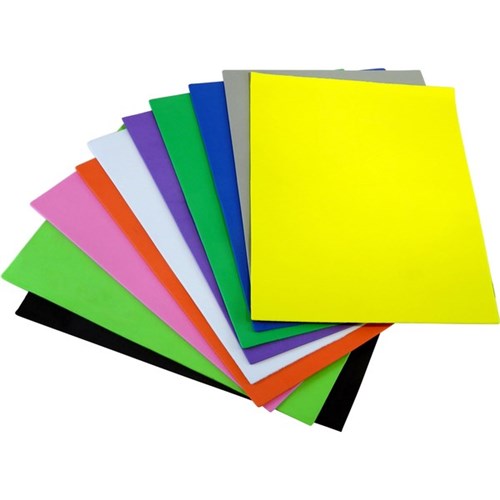 EVA Foam Sheets Assorted Colours 20x30cm, Pack of 10