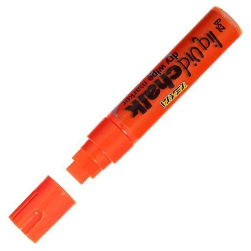 Texta Liquid Chalk Dry Wipe Window Marker 15mm Chisel Tip Orange