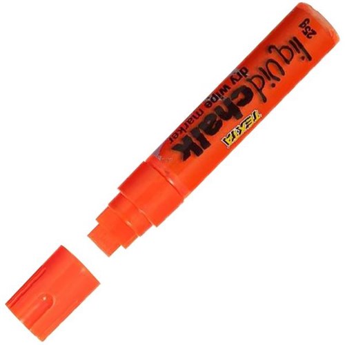 Texta Liquid Chalk Dry Wipe Window Marker 15mm Chisel Tip Orange