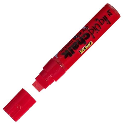 Texta Liquid Chalk Dry Wipe Window Marker 15mm Chisel Tip Red