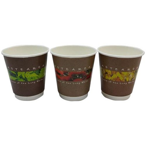 NZ Flora DWS Hot Paper Cups Double Wall 355ml, Carton of 500