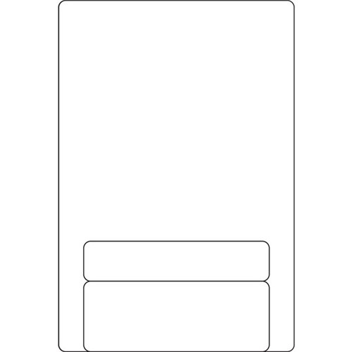 Blank Courier Labels Thermal Perforated 76mm Core 101x149mm, Roll of 1000