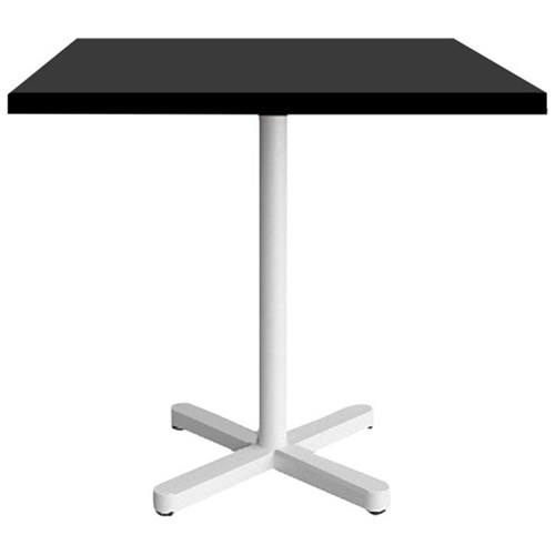 Spot Table 600mm White Frame Black Top