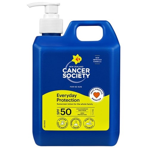 Cancer Society Everyday Sunscreen Pump SPF50+ 1L