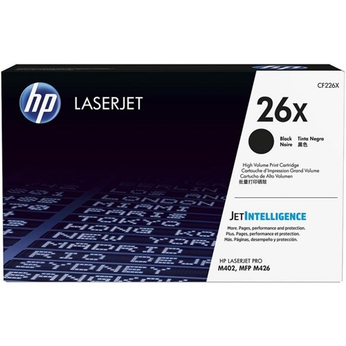 HP 26X Black Laser Toner Cartridge High Yield CF226X